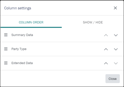 Grid settings